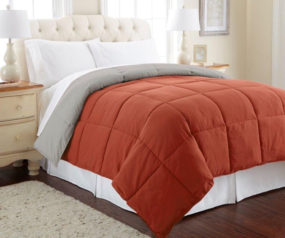 Details about   Natural Union All-Season Reversible Comforter Washed Cotton Down Alternative,Yar 